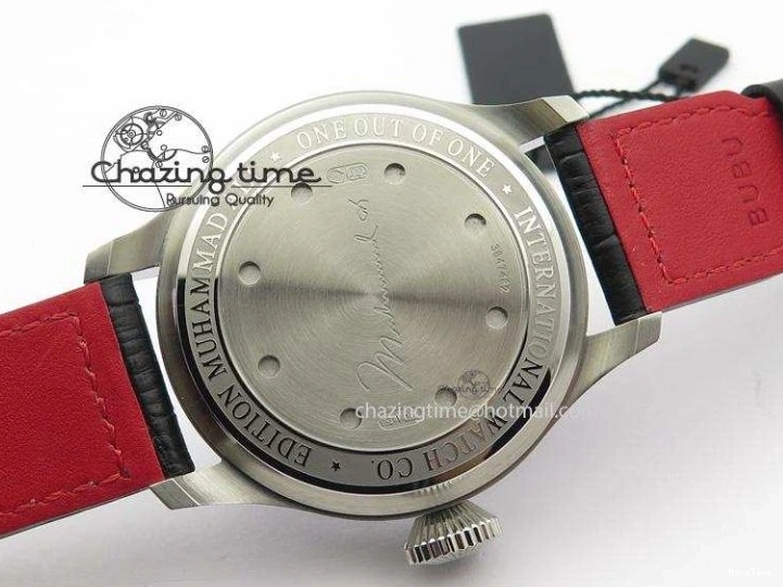 MIROTIME 0509 RelaxedFit Big Pilot Real PR IW500435 “Muhammad Ali” ZF Best Edition On Black Leather Strap A 7295